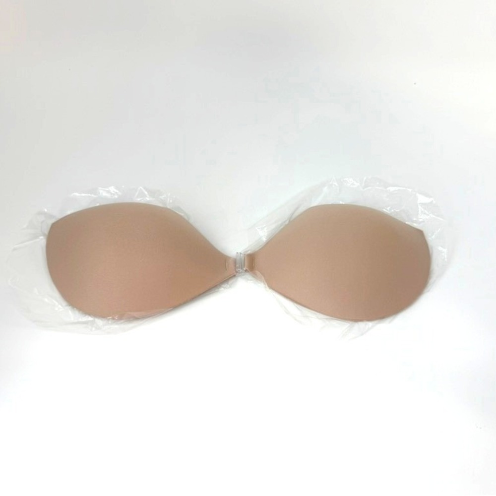 BOOMBA Demi Sticky Bra Beige Size C Strapless Adhesive Silicone NEW open box